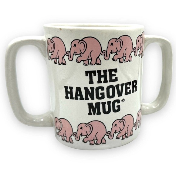 Chadwick-Miller Inc. Other - 1983 Pink Elephant Hangover Vintage Mug with 2 Handles 8 fl. oz. Gag Gift Coffee
